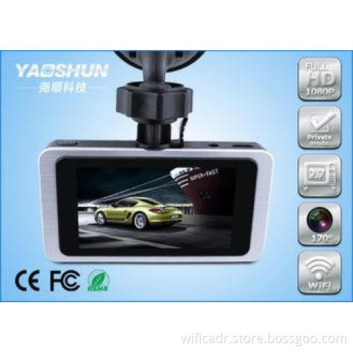 Surveillance HD WIFI Car DVR With Dual Camera , GPS Radar D